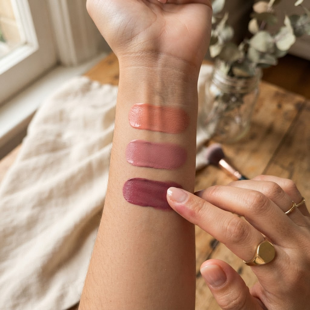 swatching every blush we carry